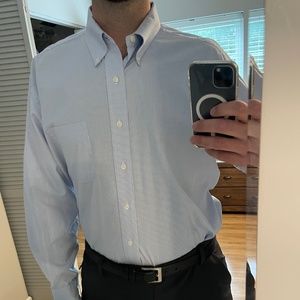 Blue Club Room Dress Button Down 17.5 34/35